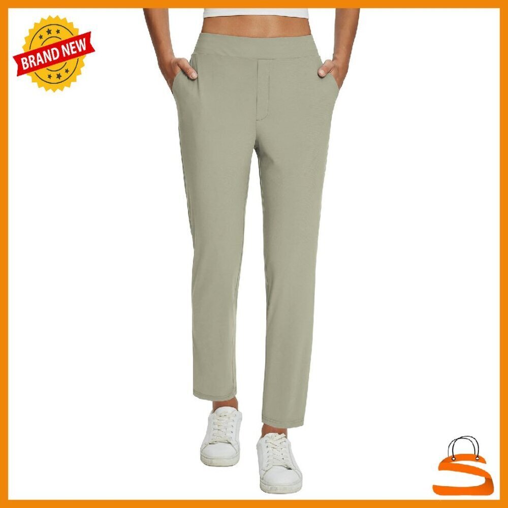Stretch Travel Pants with Zipper Pockets, Business Casual, Pull-On Slacks